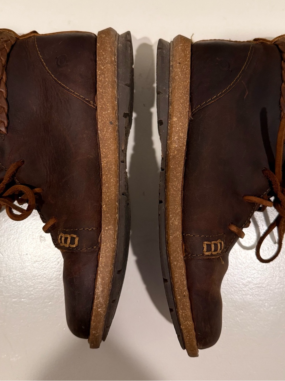 Women’s Brown Leather Lace-Up Boots - Picture 6 of 7